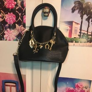 Betsey Johnson good luck charm crossbody purse